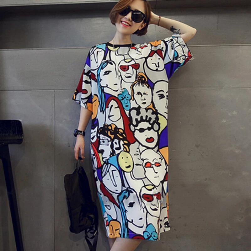 Women Homewear Short Sleeve Sleep Dress Cartoon Pattern Printed Sleepshirt Female Summer Short Sleeve O-neck Collar Sleepwear
Women Homewear Short Sleeve Sleep Dress Cartoon Pattern Printed Sleepshirt Female Summer Short Sleeve O-neck Collar Sleepwear