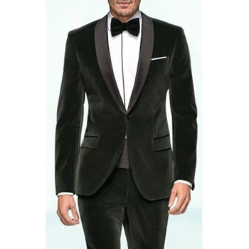 Black Velvet Slim fit Men Suits for Wedding Business Party Groom Wear Tuxedos Shawl Lapel Blazer 2 Piece Set Jacket with Pants
Black Velvet Slim fit Men Suits for Wedding Business Party Groom Wear Tuxedos Shawl Lapel Blazer 2 Piece Set Jacket with Pants