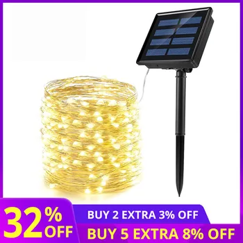 50/100/200 led solar LED Light Waterproof LED Copper Wire String Holiday Outdoor strip Christmas Party Wedding Decoration MA5
50/100/200 led solar LED Light Waterproof LED Copper Wire String Holiday Outdoor strip Christmas Party Wedding Decoration MA5
