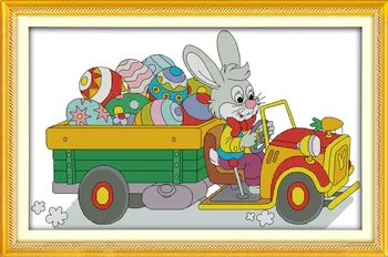 Joy Sunday The rabbit sending Easter eggs cross stitch pattern kits handcraft make embroidery with chart
Joy Sunday The rabbit sending Easter eggs cross stitch pattern kits handcraft make embroidery with chart