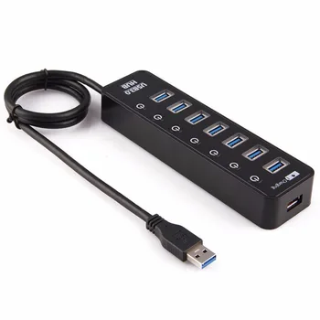 8-Port USB 3.0 Charging Hub with 7pcs Data Transfer Ports, 1pc 5V/2.1A Smart Charging Port and 5V/2A Power Adapter
8-Port USB 3.0 Charging Hub with 7pcs Data Transfer Ports, 1pc 5V/2.1A Smart Charging Port and 5V/2A Power Adapter