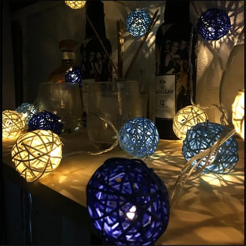 28Pcs/lot Led White Dark Blue Rattan Ball String Light Warm White EU Plug XMas Lighting Party Wedding Decoration Light
28Pcs/lot Led White Dark Blue Rattan Ball String Light Warm White EU Plug XMas Lighting Party Wedding Decoration Light