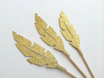 Gold Glitter Feather Cupcake Toppers Birthday wedding bridal shower cake topper food picks Engagement Party Bachelorette Decor
Gold Glitter Feather Cupcake Toppers Birthday wedding bridal shower cake topper food picks Engagement Party Bachelorette Decor