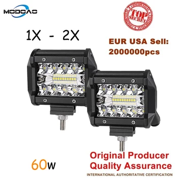 Modoao 4 inch LED Work Light Bar 60W Bulb Spot Flood Lights 12V 24V for Trucks Fog Lamp Motorcycle Offroad Town Car ATV Boat SUV
Modoao 4 inch LED Work Light Bar 60W Bulb Spot Flood Lights 12V 24V for Trucks Fog Lamp Motorcycle Offroad Town Car ATV Boat SUV