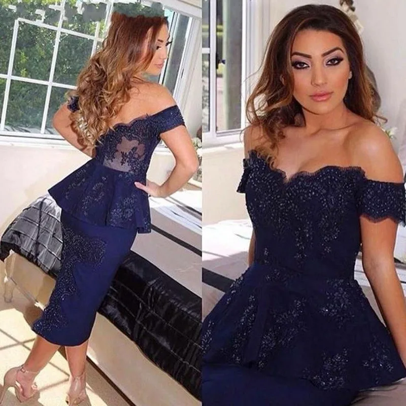 Robe de soiree 2019 Cheap Off the Shoulder Navy Blue Evening Dress for Party Abendkleider Mother of the bride dress Custom Made
Robe de soiree 2019 Cheap Off the Shoulder Navy Blue Evening Dress for Party Abendkleider Mother of the bride dress Custom Made