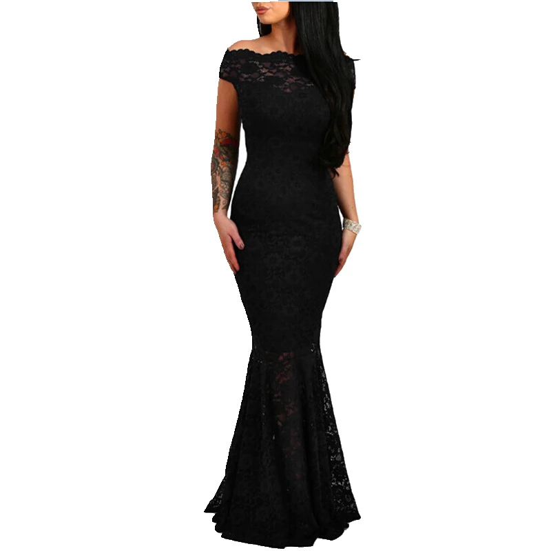 Womens Lace Off the Shoulder Long Slim Dresses Slim Elegant Ladies Cocktail Party Dress
Womens Lace Off the Shoulder Long Slim Dresses Slim Elegant Ladies Cocktail Party Dress