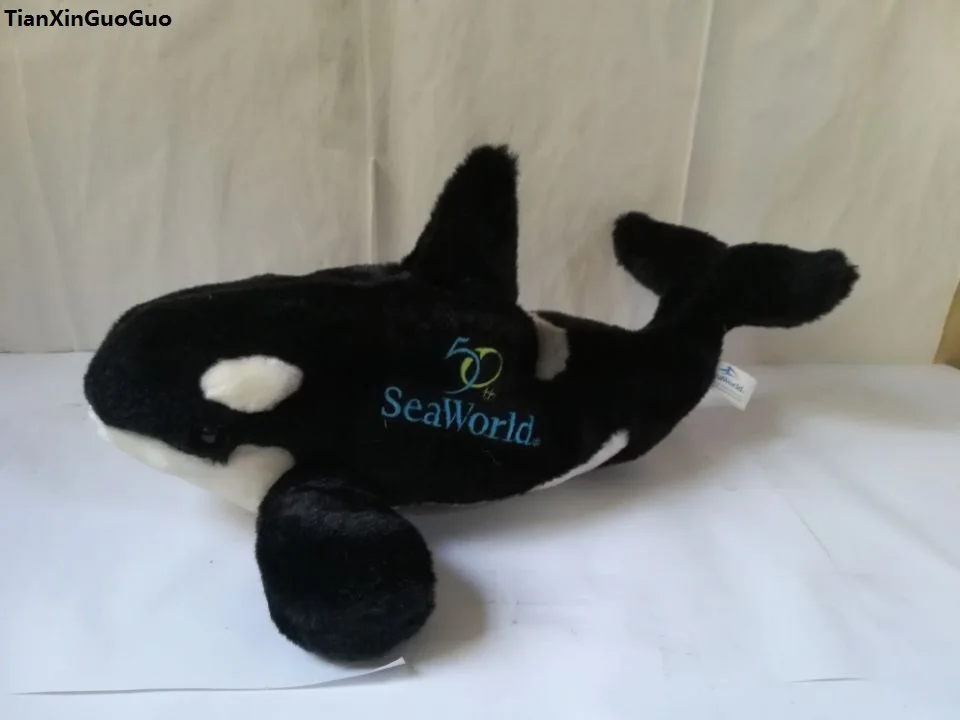 

high quality toy,about 35cm cartoon Black killer whale plush toy soft doll pilow toy, birthday gift b2604