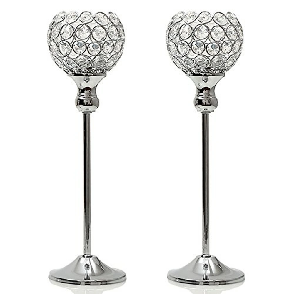 2pcs Silver Crystal Candle Tealight Holders Candlesticks Stand Home Party Holiday Decoration Mother's Day Table Centerpieces
2pcs Silver Crystal Candle Tealight Holders Candlesticks Stand Home Party Holiday Decoration Mother's Day Table Centerpieces