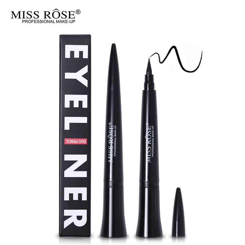 Miss Rose Brand Smoky Ultra Black Eyeliner Pencil + Stamp Duo Liquid Eye Liner Gel Waterproof Long-lasting Tattoos Pen Cosmetic
Miss Rose Brand Smoky Ultra Black Eyeliner Pencil + Stamp Duo Liquid Eye Liner Gel Waterproof Long-lasting Tattoos Pen Cosmetic