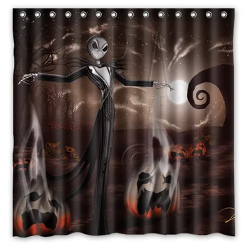 Polyester Fabric Bath Shower Curtain Jack Skellington Waterproof Bathroom Decorative Curtains 180x180cm With White Hooks
Polyester Fabric Bath Shower Curtain Jack Skellington Waterproof Bathroom Decorative Curtains 180x180cm With White Hooks