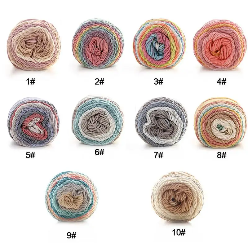 5 Strands Of Rainbow Cotton Handmade Diy Hand-Knitted Wool Milk Cotton Skirt Pillow Blanket Section Dyed Wool
5 Strands Of Rainbow Cotton Handmade Diy Hand-Knitted Wool Milk Cotton Skirt Pillow Blanket Section Dyed Wool