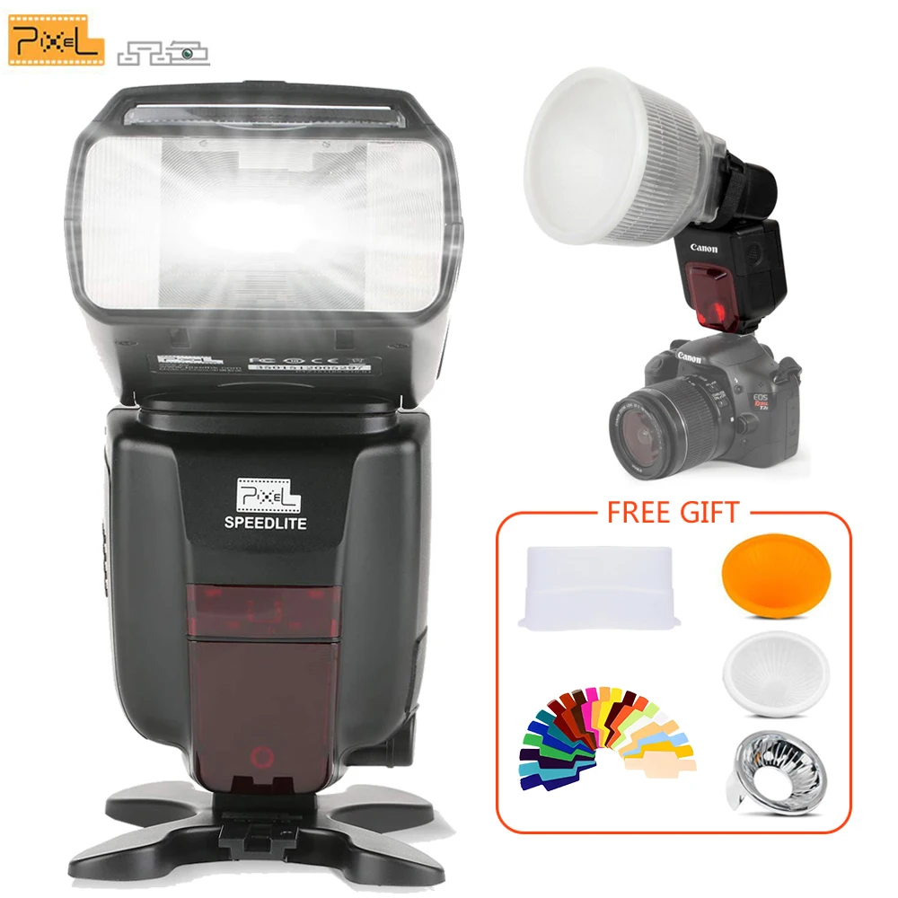 PIXEL X800C PRO 2.4G E-TTL Speedlite Flash for Canon Camera GN60 HSS 1/8000s Auto-Focus w/Built-in 2.4GHz Wireless TTL Receiver
PIXEL X800C PRO 2.4G E-TTL Speedlite Flash for Canon Camera GN60 HSS 1/8000s Auto-Focus w/Built-in 2.4GHz Wireless TTL Receiver