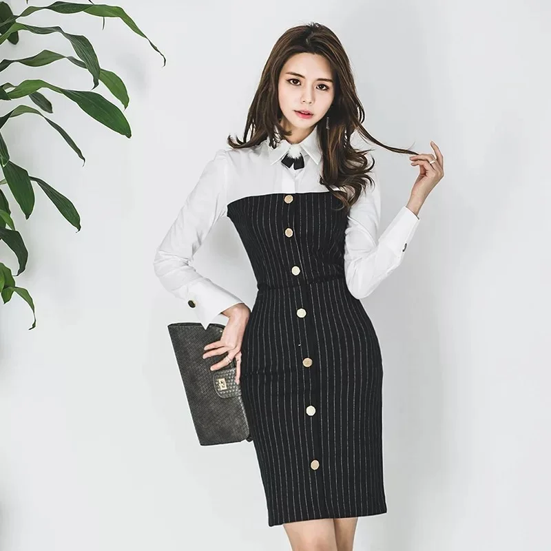 2 pieces set new arrival fashion autumn temperament comfortable OL style striped shirt thin casual slim skirt wild women sets
2 pieces set new arrival fashion autumn temperament comfortable OL style striped shirt thin casual slim skirt wild women sets