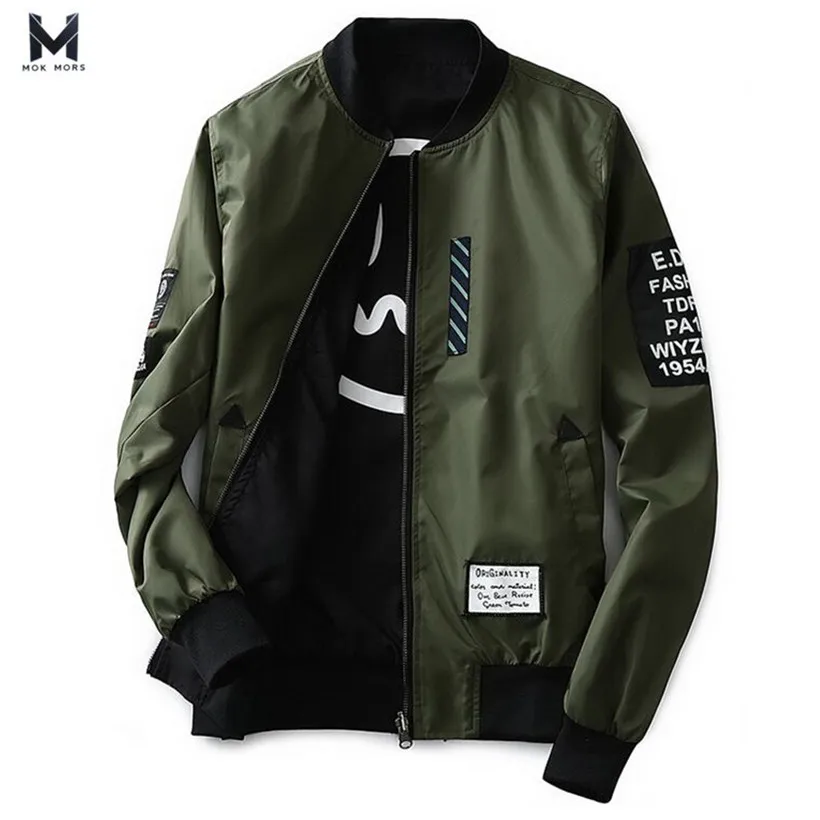 MOK MORS M Bomber Jacket Men Pilot with Patches Green Both Side Wear Thin Pilot Bomber Jacket Men Wind Breaker Jacket Men 4XL
MOK MORS M Bomber Jacket Men Pilot with Patches Green Both Side Wear Thin Pilot Bomber Jacket Men Wind Breaker Jacket Men 4XL