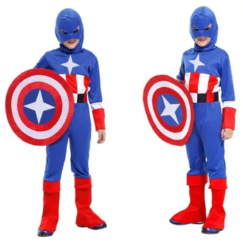 

Captain America Costume Avengers Child Cosplay HALLOWEEN PARTY CARNIVAL SUPPLY Kids Superhero Costume Boys Steve Rogers Costume