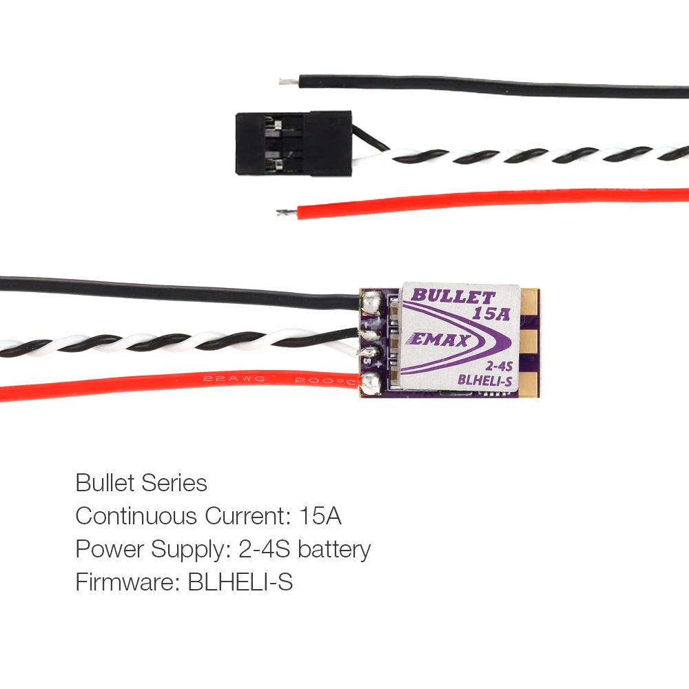 4Pcs 15A Brushless ESC Bullet Series BLHeli-S Dshot 2-4S Electric Speed Controller for 88 90 100 FPV Racer Quadcopter 
4Pcs 15A Brushless ESC Bullet Series BLHeli-S Dshot 2-4S Electric Speed Controller for 88 90 100 FPV Racer Quadcopter