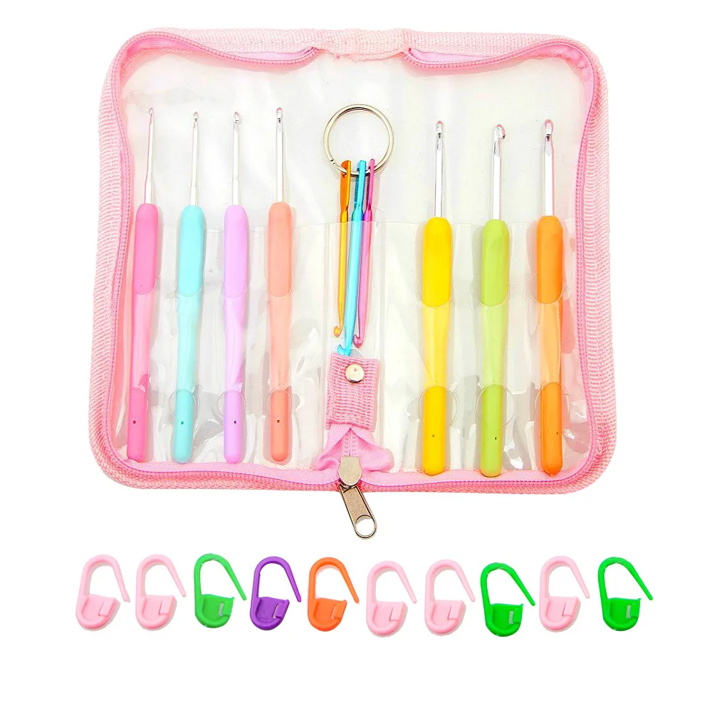 7 Pcs Crochet Hooks Set Crafts Knitting Needles Soft Rubber TPR Handle Grip with PVC Case Accessories XH8Z
7 Pcs Crochet Hooks Set Crafts Knitting Needles Soft Rubber TPR Handle Grip with PVC Case Accessories XH8Z