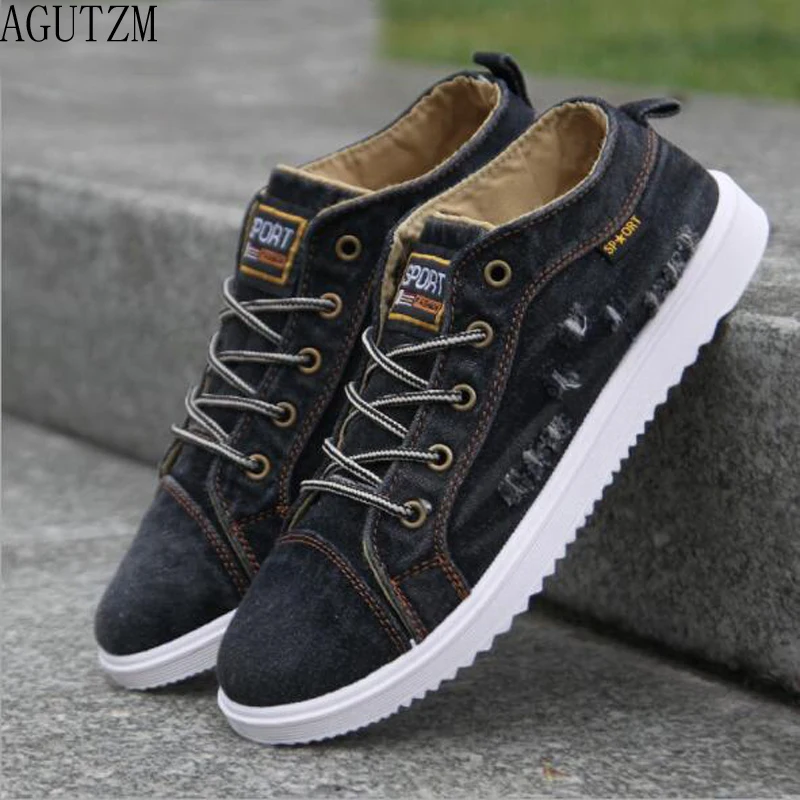 AGUTZM Canvas Men Shoes Denim Lace-Up Men Casual Shoes New 2018 Plimsolls Breathable Male Footwear Spring Autumn Q106
AGUTZM Canvas Men Shoes Denim Lace-Up Men Casual Shoes New 2018 Plimsolls Breathable Male Footwear Spring Autumn Q106