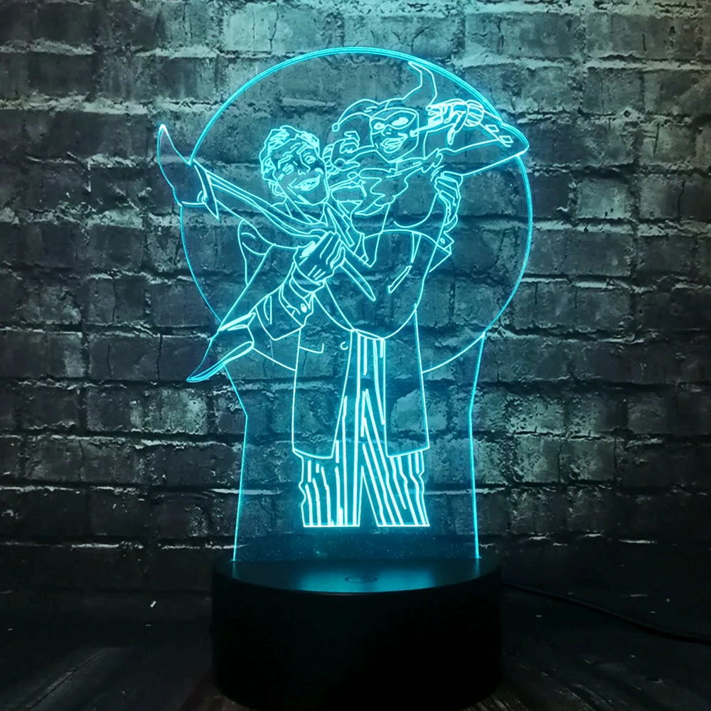 Marvel DC Movie Figure Clown DC Joker&Harley Quinn 7 Color Charge LED Home Bedside Mood Night Light Holiday Lava Friends Gift
Marvel DC Movie Figure Clown DC Joker&Harley Quinn 7 Color Charge LED Home Bedside Mood Night Light Holiday Lava Friends Gift