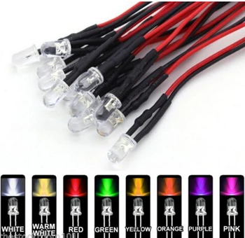 20pcs/lot 3mm Pre-Wired LED Ultra Bright Water Clear Bulb 9v-12V Prewired LED
20pcs/lot 3mm Pre-Wired LED Ultra Bright Water Clear Bulb 9v-12V Prewired LED