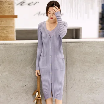 Knitted women's sweater 2020 spring long long cardigan early spring outside long dress I6261
Knitted women's sweater 2020 spring long long cardigan early spring outside long dress I6261