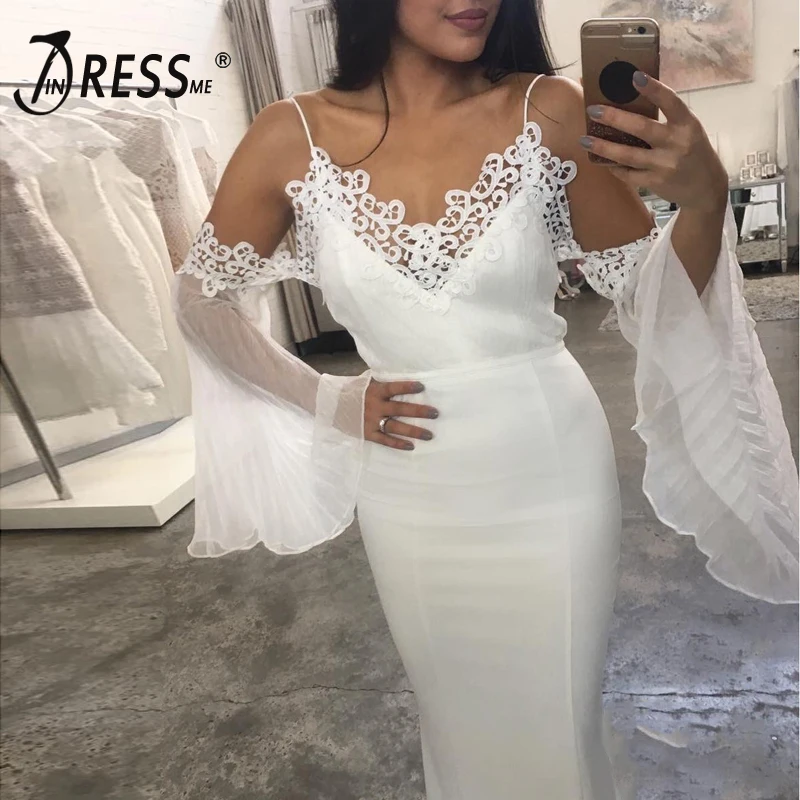 INDRESSME Women Vestidos 2019 Off The Shoulder Bandage Dress Lace Bodycon Sexy Strap Flare Sleeve Club Party Dresses
INDRESSME Women Vestidos 2019 Off The Shoulder Bandage Dress Lace Bodycon Sexy Strap Flare Sleeve Club Party Dresses