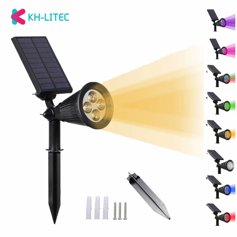 KHLITEC-Solar-Spotlight-4-LED-Adjustable-Solar-Light-Waterproof-IP65-Solar-Wall-Light-Garden-Outdoor-Security-Landscape-Solar-Lamps