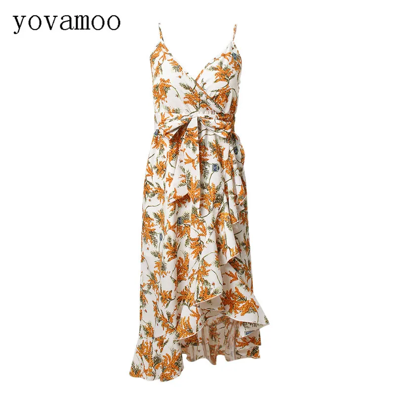Yovamoo 2018 Women's Floral Print Dresses Deep V-neck Sexy Spaghetti Strap Summer Hot Vacation Irregular Boho Dress
Yovamoo 2018 Women's Floral Print Dresses Deep V-neck Sexy Spaghetti Strap Summer Hot Vacation Irregular Boho Dress