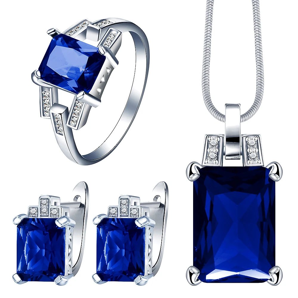2018 new fashion women engagement crystal necklace earring ring Luxury lady suit silver color royal blue cz zirconia jewelry set
2018 new fashion women engagement crystal necklace earring ring Luxury lady suit silver color royal blue cz zirconia jewelry set