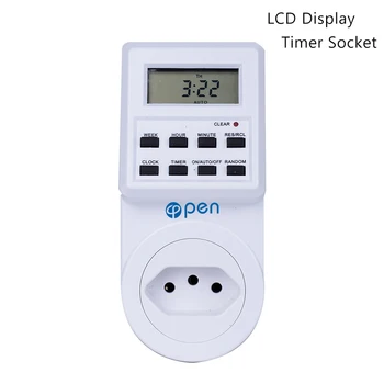OPT-002 Brazil Electronic Digital Timer Switch Plug Kitchen Timer Outlet 230V 50HZ 7 Day 12/24 Hour Programmable Timing Socket
OPT-002 Brazil Electronic Digital Timer Switch Plug Kitchen Timer Outlet 230V 50HZ 7 Day 12/24 Hour Programmable Timing Socket