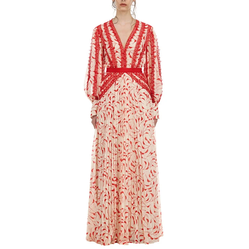 High Quality Self Portrait Dress 2019 Women Elegant Long Sleeve Printed Lace Chiffon Patchwork Long Dress Vestidos
High Quality Self Portrait Dress 2019 Women Elegant Long Sleeve Printed Lace Chiffon Patchwork Long Dress Vestidos