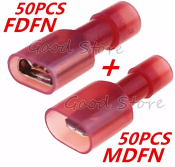 100PCS 50Sets RED MDFN FDFN NYLON Brass Male Female Male Insulated Spade Joint Connector Crimp Terminal Connectors Plug
100PCS 50Sets RED MDFN FDFN NYLON Brass Male Female Male Insulated Spade Joint Connector Crimp Terminal Connectors Plug