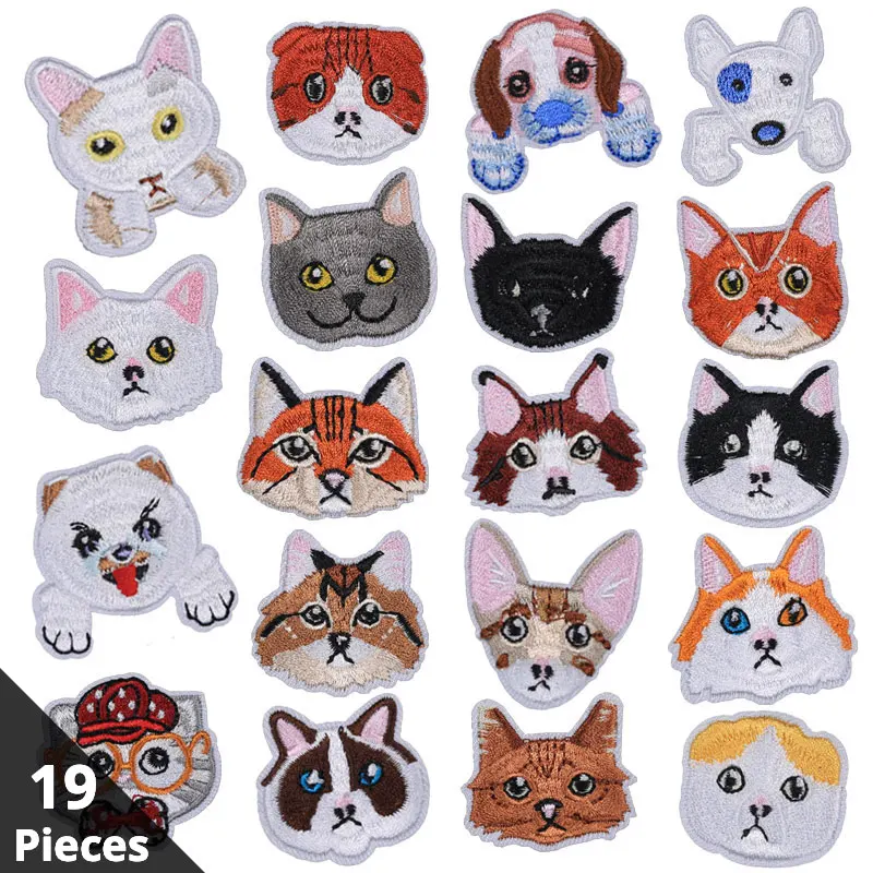 19 Pieces Cartoon Patch on Clothes Embroidery Iron on Patches for Clothing Stripe Cat Dog Cap Applique Ironing Stickers Badge
19 Pieces Cartoon Patch on Clothes Embroidery Iron on Patches for Clothing Stripe Cat Dog Cap Applique Ironing Stickers Badge
