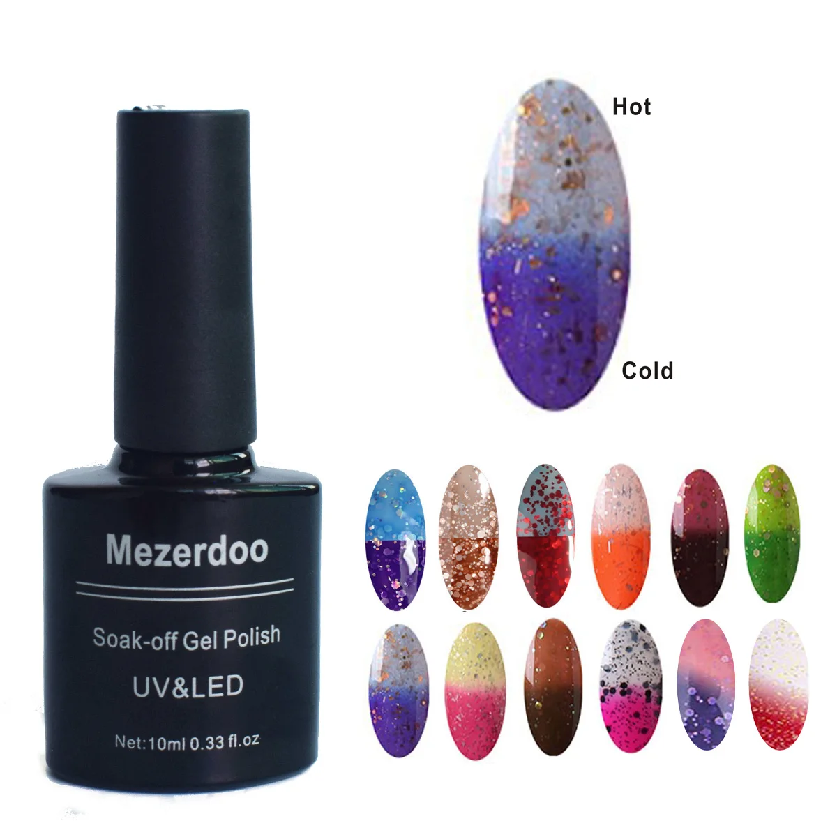 Gel Thermal Color Changing Nail Gel Polish Soak Off 10ml Temperature Chageable Chameleon Nails Polish Gel Varnish Nail Lacquer
Gel Thermal Color Changing Nail Gel Polish Soak Off 10ml Temperature Chageable Chameleon Nails Polish Gel Varnish Nail Lacquer