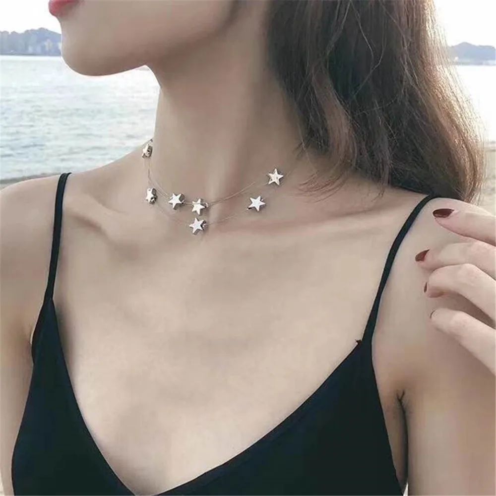 2019 Korean New Trendy Choker Necklace For Women Cute Star Multi Layer Short Collares Costume Jewelry Fashion Kolye
2019 Korean New Trendy Choker Necklace For Women Cute Star Multi Layer Short Collares Costume Jewelry Fashion Kolye