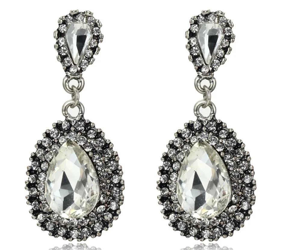 YaYi Jewelry New White Glass Rhinestone Dangle Crystal Earring Women's Fashion Ancient Silver Color Gem Earrings Gift 1181
YaYi Jewelry New White Glass Rhinestone Dangle Crystal Earring Women's Fashion Ancient Silver Color Gem Earrings Gift 1181