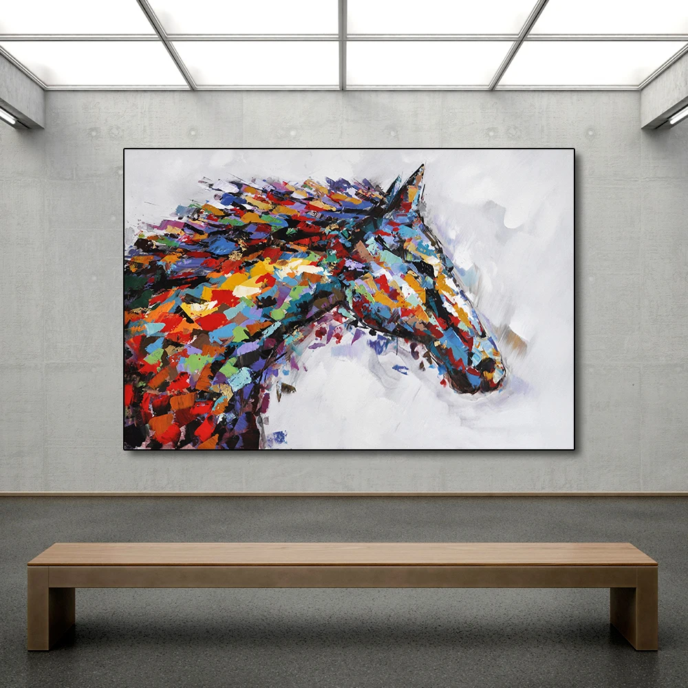 QKART Poster and Printing Colorful Square Horse Painting Home Decorative Art Picture Painting on Canvas for Living Room No Frame
QKART Poster and Printing Colorful Square Horse Painting Home Decorative Art Picture Painting on Canvas for Living Room No Frame