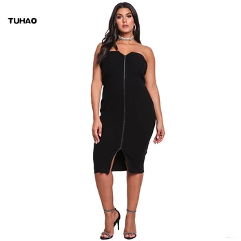 TUHAO 2019 New Women Elegant strapless zipper Solid color Retro Mini Dresses Casual Party Dress sleeveless sexy dress BC48
TUHAO 2019 New Women Elegant strapless zipper Solid color Retro Mini Dresses Casual Party Dress sleeveless sexy dress BC48
