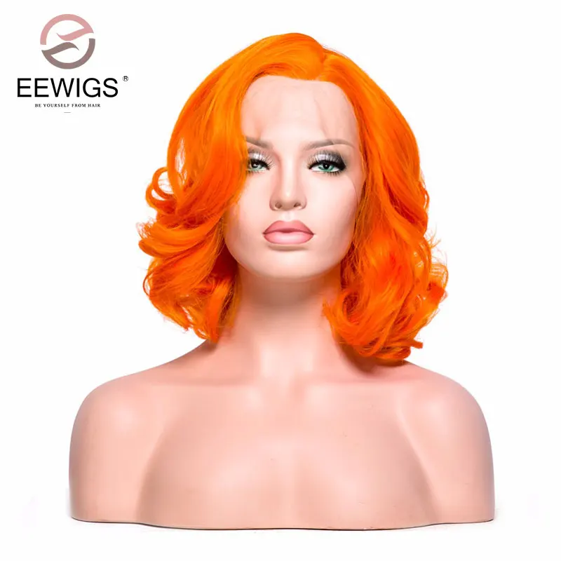 EEWIGS Orange Color Synthetic Lace Front Wig Heat Resistant Hair Short Wig 180% Density African American Wigs For Black Women
EEWIGS Orange Color Synthetic Lace Front Wig Heat Resistant Hair Short Wig 180% Density African American Wigs For Black Women