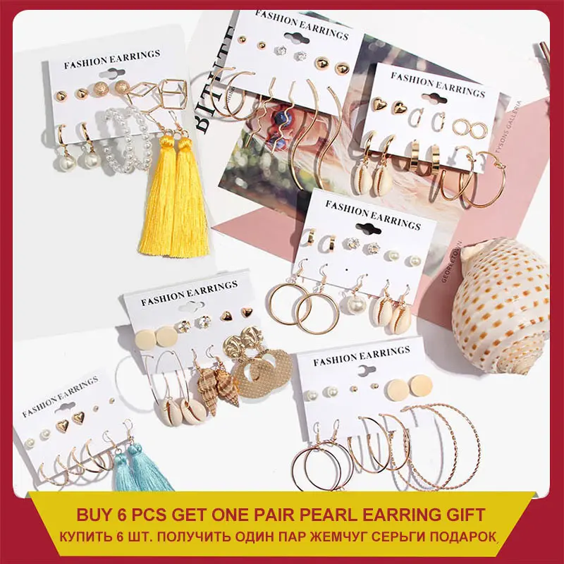 JJFOUCS Bohemian Shell Tassel Earrings Set For Women Party Metal Round Earring Brincos 2019 Fashion Female Beach Jewelry
JJFOUCS Bohemian Shell Tassel Earrings Set For Women Party Metal Round Earring Brincos 2019 Fashion Female Beach Jewelry