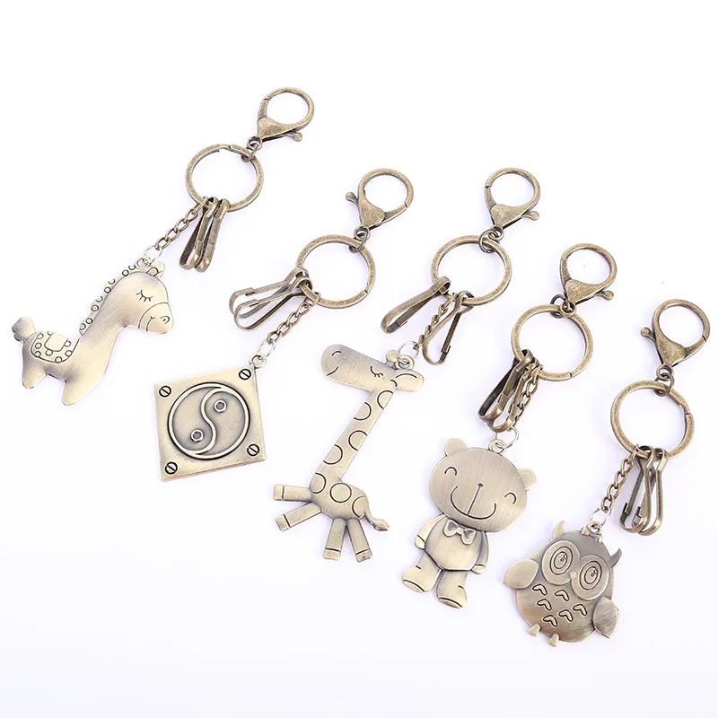 Bronze Color Cartoon Animal Keychain Keyring Horse Deer Bear Robot Owl Key Chain Ring Gift Key Chain Ring Car CNYOWO
Bronze Color Cartoon Animal Keychain Keyring Horse Deer Bear Robot Owl Key Chain Ring Gift Key Chain Ring Car CNYOWO