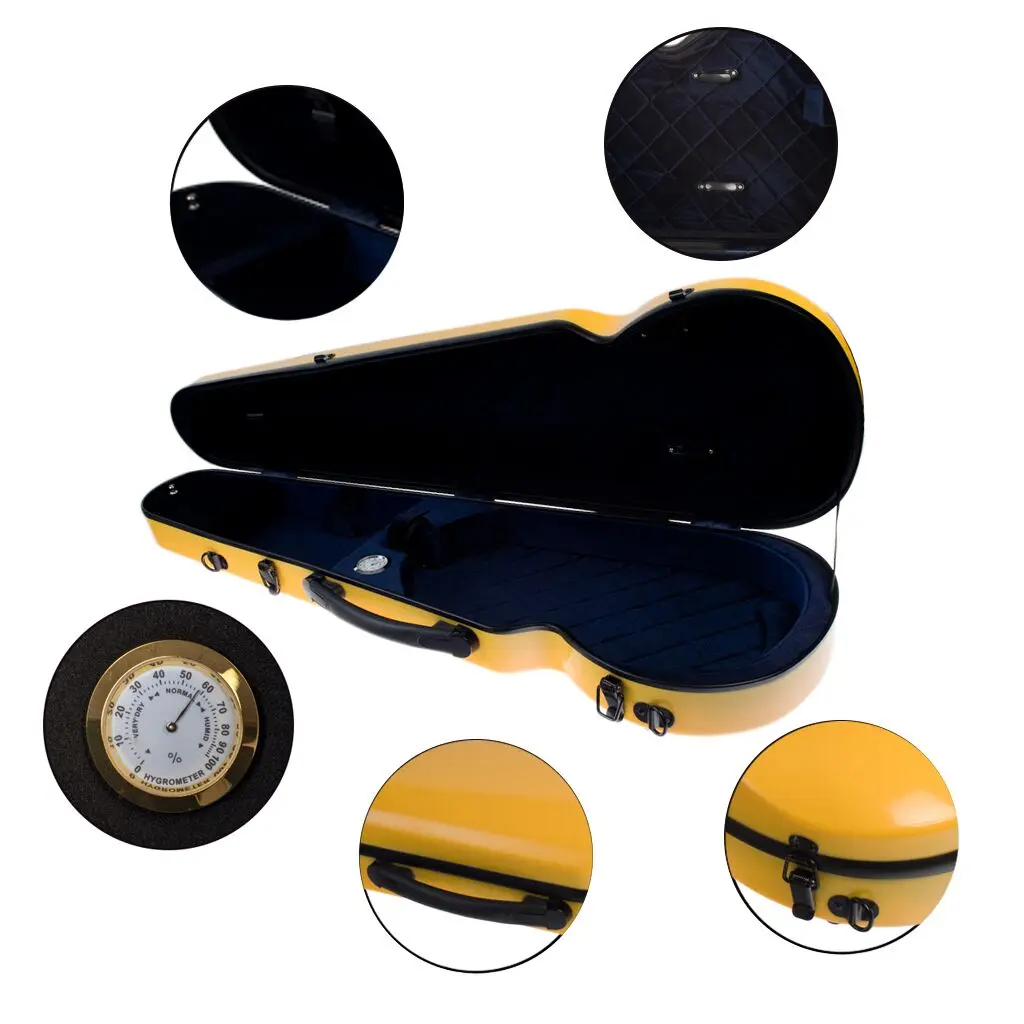 Violin Storage Bag Hard Case Box With 2 Shoulder Strap for 4/4 Full Size Violin Accessory Yellow
Violin Storage Bag Hard Case Box With 2 Shoulder Strap for 4/4 Full Size Violin Accessory Yellow