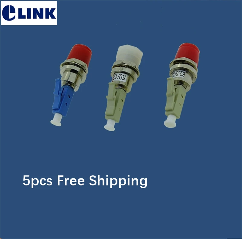 

LC-FC hybrid coupler male to female VFL use fiber optic SM MM APC connector ftth adapter free shipping fibra optica ELINK 5PCS