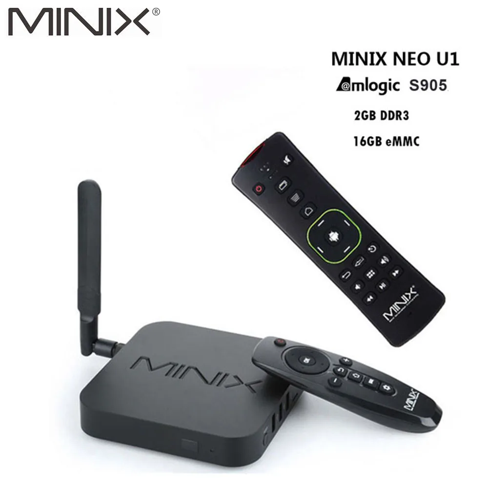 

Original MINIX NEO U1 Android TV Box Amlogic S905 Quad Core 2G/16G 802.11 2.4/5GHz WiFi H.265 HEVC 4K Ultra HD Smart TV Box