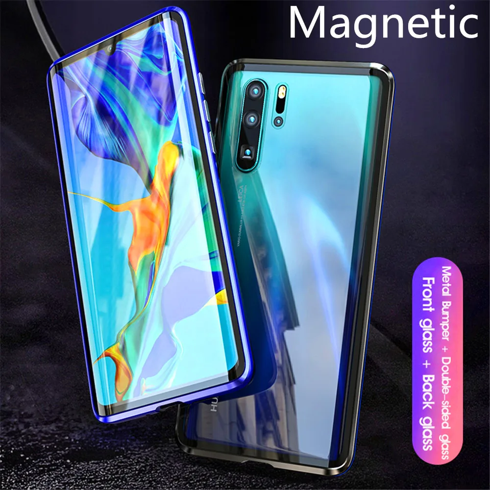 360 Full Magnetic flip case for huawei p30 lite nova 4e Front +back glass cases for huawei p30lite nova4e Slim cover capa Coques
360 Full Magnetic flip case for huawei p30 lite nova 4e Front +back glass cases for huawei p30lite nova4e Slim cover capa Coques