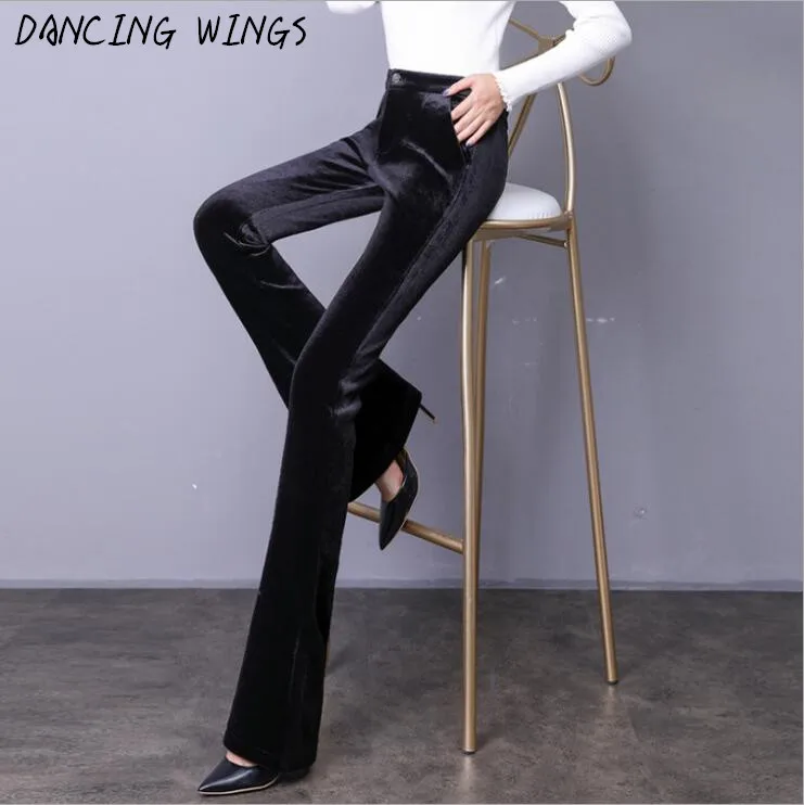 Autumn Winter Flare Trousers Vintage Gold Velvet Pants Women Wide Leg Slim Stretch Pants High Waist Long Casual Black Pants
Autumn Winter Flare Trousers Vintage Gold Velvet Pants Women Wide Leg Slim Stretch Pants High Waist Long Casual Black Pants