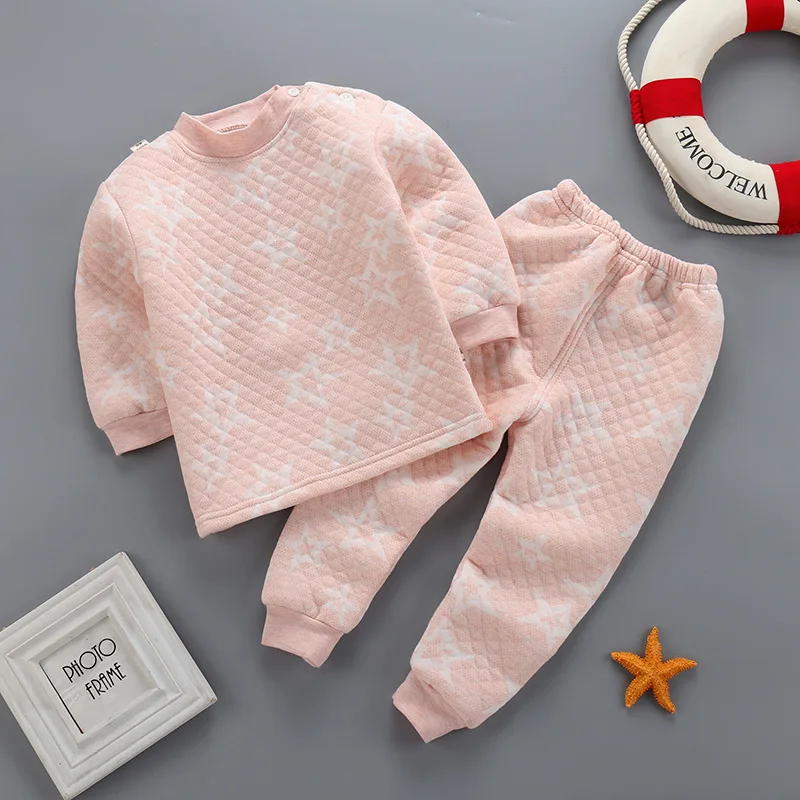Children warm underwear set plus thick cotton boys girls autumn winter long sleeve round neck T-shirts elastic pangs long Johns
Children warm underwear set plus thick cotton boys girls autumn winter long sleeve round neck T-shirts elastic pangs long Johns
