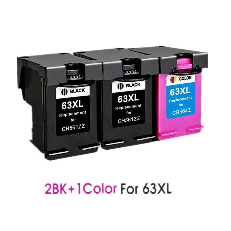 3Pcs Remanufactured for HP 63 63XL Ink Cartridge F6U64AN F6U63AN for HP Deskjet 1110 1112 2130 2131 2132 2133 2134 3630
3Pcs Remanufactured for HP 63 63XL Ink Cartridge F6U64AN F6U63AN for HP Deskjet 1110 1112 2130 2131 2132 2133 2134 3630