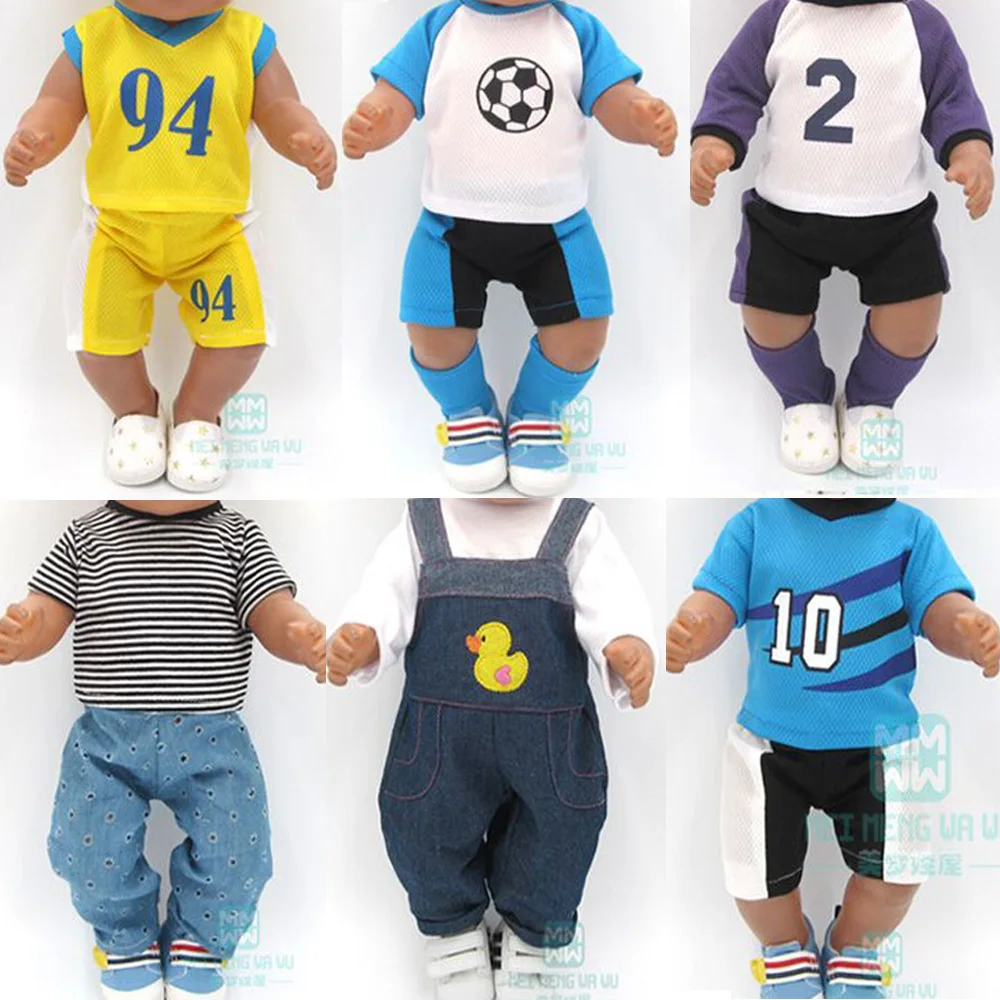 Baby clothes for doll fit 43cm new born doll accessories and American doll Sports ball suit
Baby clothes for doll fit 43cm new born doll accessories and American doll Sports ball suit