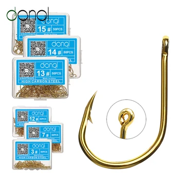 DONQL 50pcs High Carbon Steel Fishing Hooks Set Single Circle Barbed Fishhook Fly Fishing Carp Hooks Sea Tackle Accessories
DONQL 50pcs High Carbon Steel Fishing Hooks Set Single Circle Barbed Fishhook Fly Fishing Carp Hooks Sea Tackle Accessories